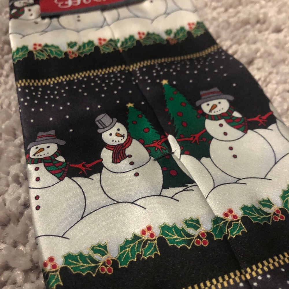Holidays Christmas snowman tie - Picture 4 of 5